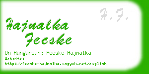 hajnalka fecske business card